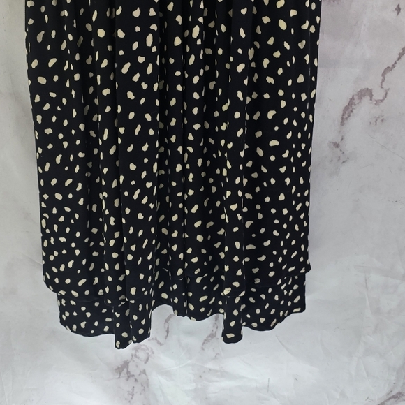 Rails Dress Womens Large Black Polka Dot Karla Ivory Spots Button Mini Smocked - Picture 8 of 15